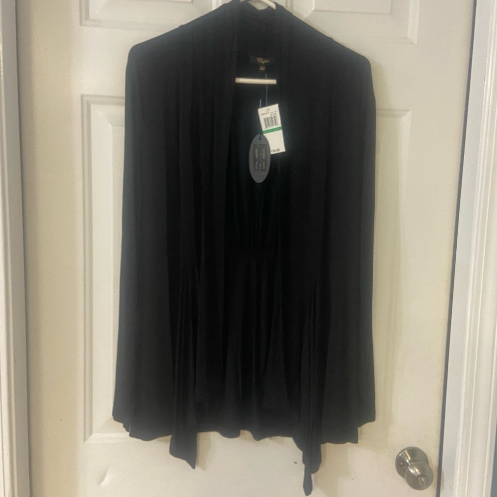 NWT Cupio Cardigan Top - asymmetrical back gathering - Size Large